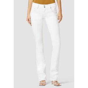 Hudson Beth Mid-Rise Baby Bootcut Jeans White ( 28 )